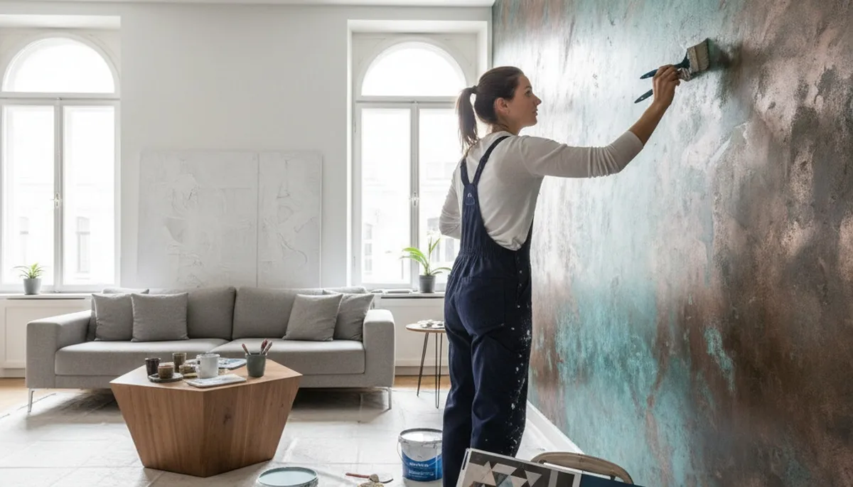 Professional faux painting service in San Antonio, TX creating elegant decorative wall finishes